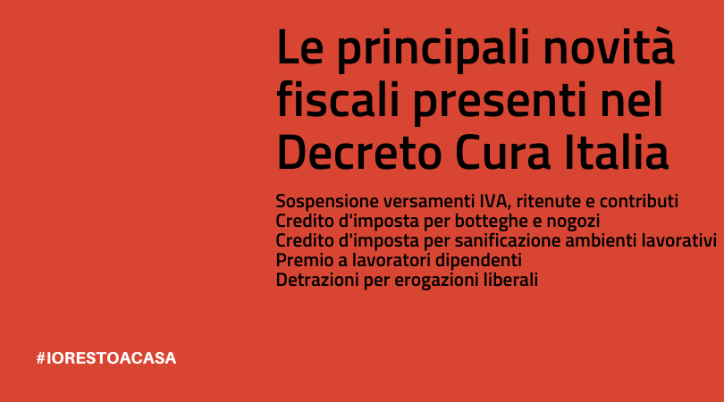 Le novità fiscali del decreto Cura Italia
